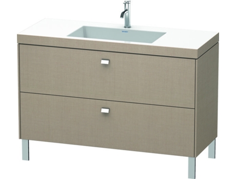 Lavabo para muebles DURAVIT Brioso c-bonded con base de 120,0x48,0 cm 2 extraíbles sin rebosadero con banco para grifos 1 agujero para grifos
