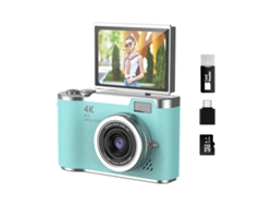 Cámara digital para niños de 48 MP y 1080p con tarjeta SD de 32 GB, ideal para niños y niñas de 3 a 12 años, color azul marino.