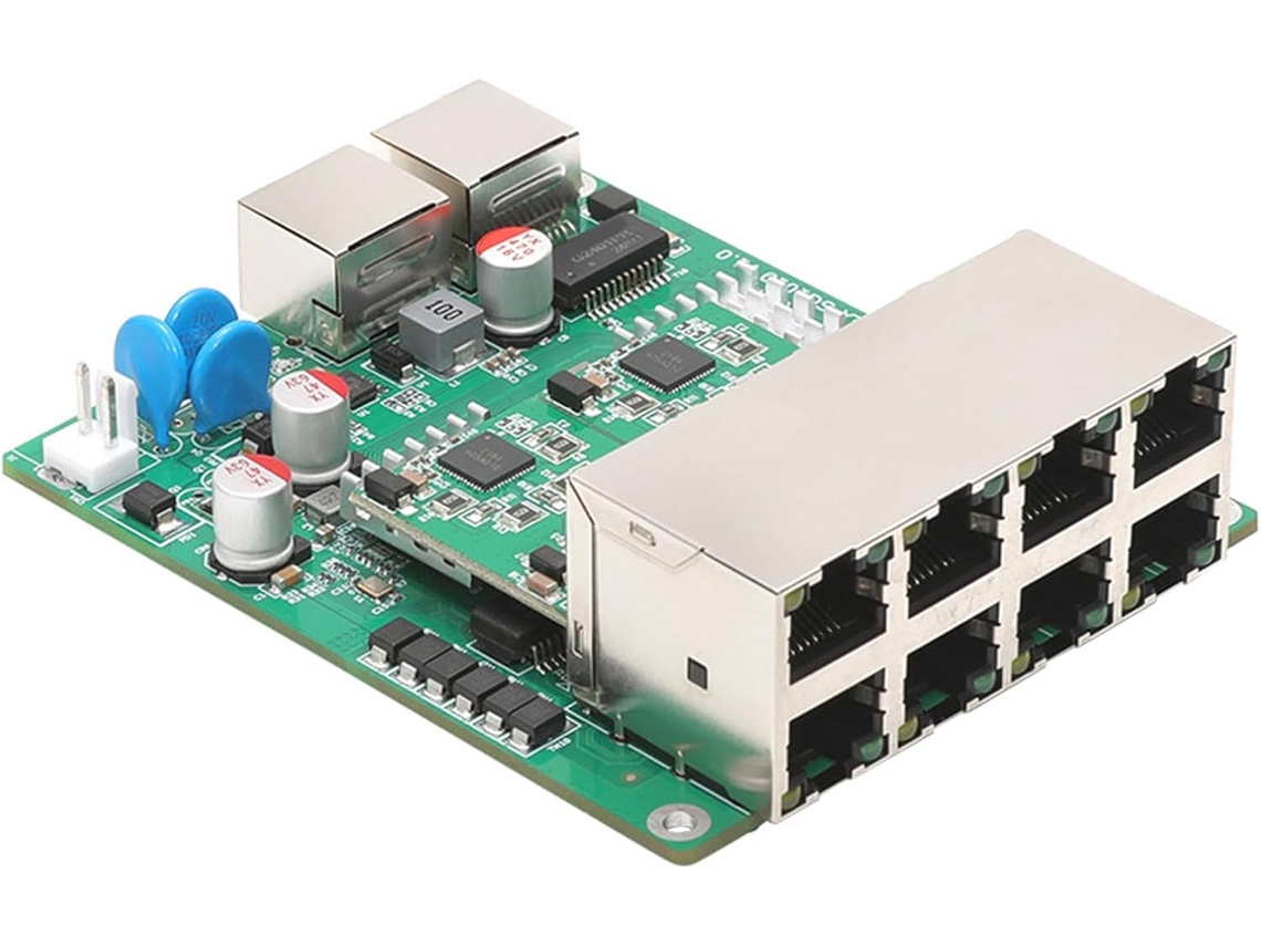 Conmutadores De Red Gigabit De 10 Puertos Con 8 Entradas Poe Y Alimentación De 9 A 60 V Cc Para Diversas Necesidades De Dispositivos Pequeños.