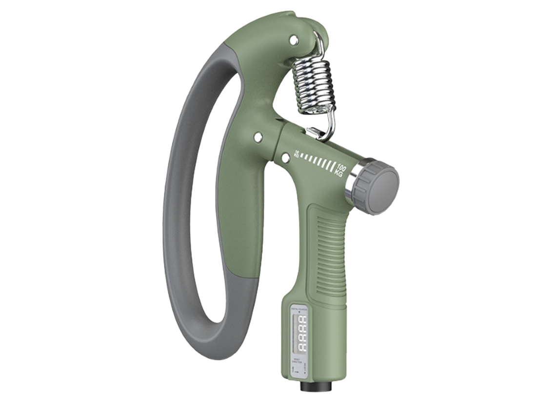 Danu2026-entrenador De Fuerza De Agarre Eléctrico Ajustable 10-100kg Con Contador Agarrador De Mano Verde