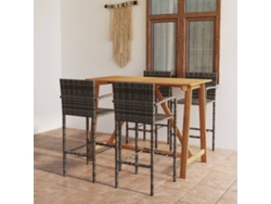 Conjunto de bar de jardín gris Dkd Home Decor