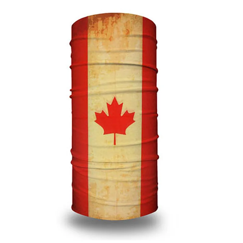 (canadá) Mascarilla Facial Con La Bandera De La Copa Mundial, 14x21cm, Diadema Mágica Sin Costuras