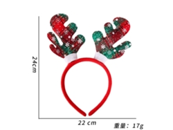 Diadema navideña con cuernos, accesorio navideño brillante, ideal para fiestas, cosplay y uso diario Aeuzwr (Estilo 50)
