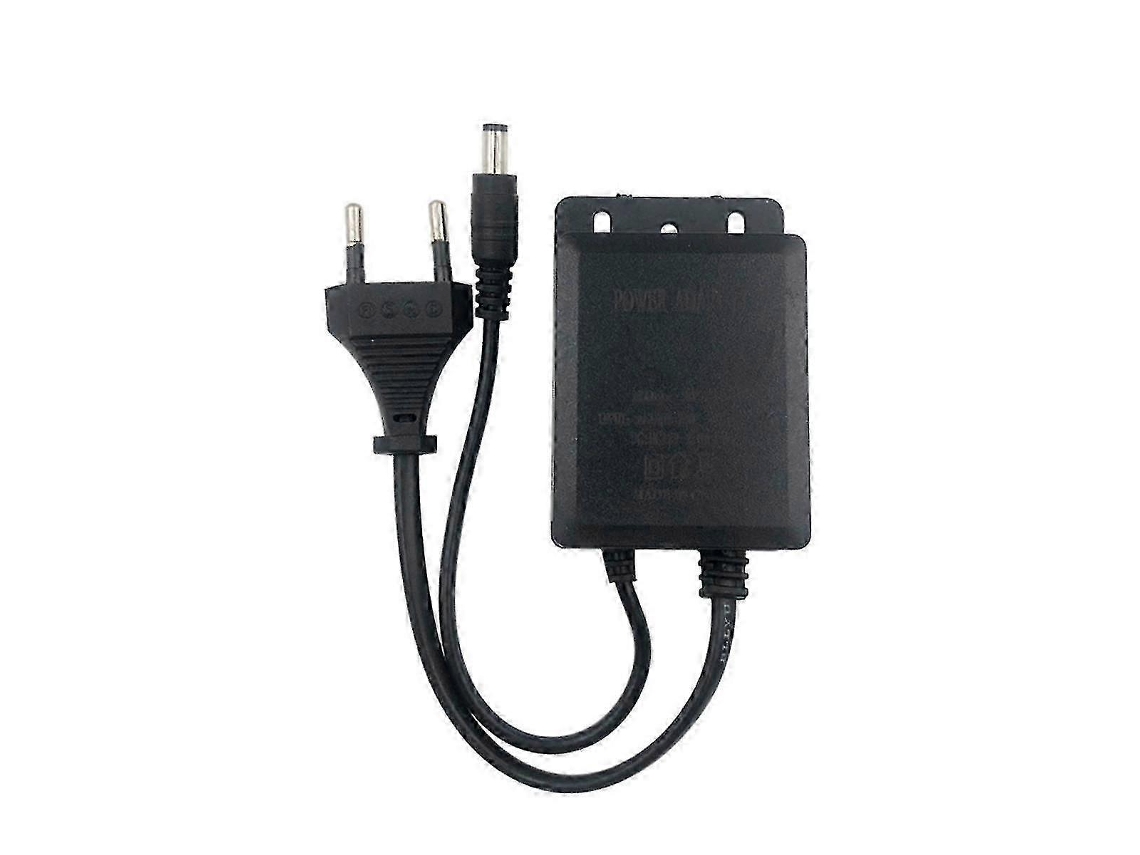 Adaptador de corriente impermeable de 12 V y 2 A para cámara, resistente a la lluvia, para tiras de luces LED, con enchufe europeo B Hengjian