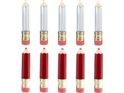 Lot De 10 Tubes A Lèvres Crayons Vides Diy Mini Porte-gloss Recargables 27 Transparent 28 Rouge