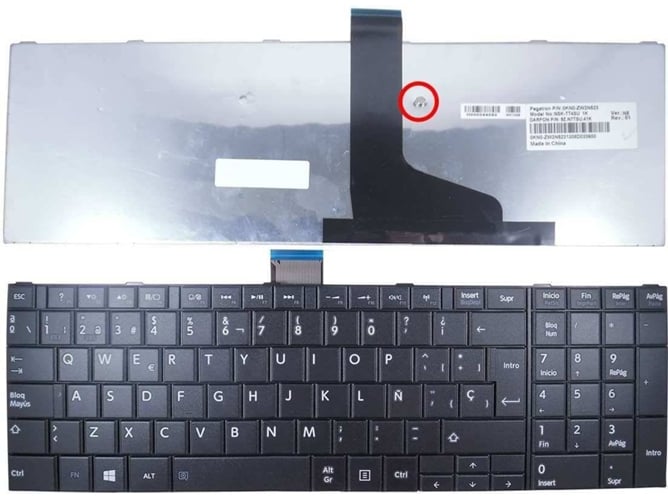 Teclado para Portátil Toshiba Satellite L850 C850 L850D L855 L870 L870D Sin Marco