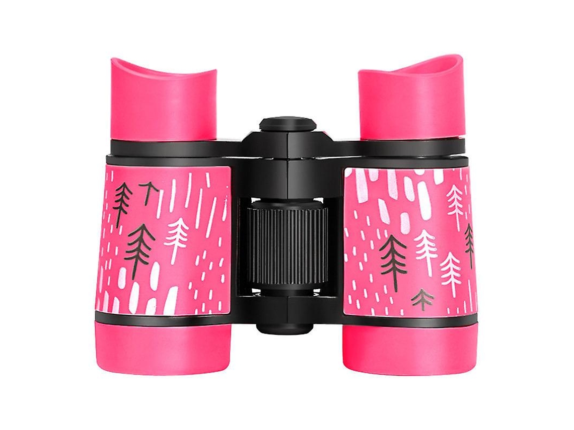 Minitelescopio Yizhood 4x30 de goma a prueba de golpes con peso ajustable para niños (rosa)