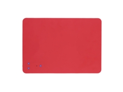 Alfombrilla De Ratón De Carga Inalámbrica Multifuncional Carga Rápida Impermeable QI Cuero Sintético Cargador Inalámbrico Inteligente Alfombrilla De Ratón para Oficina-Rojo