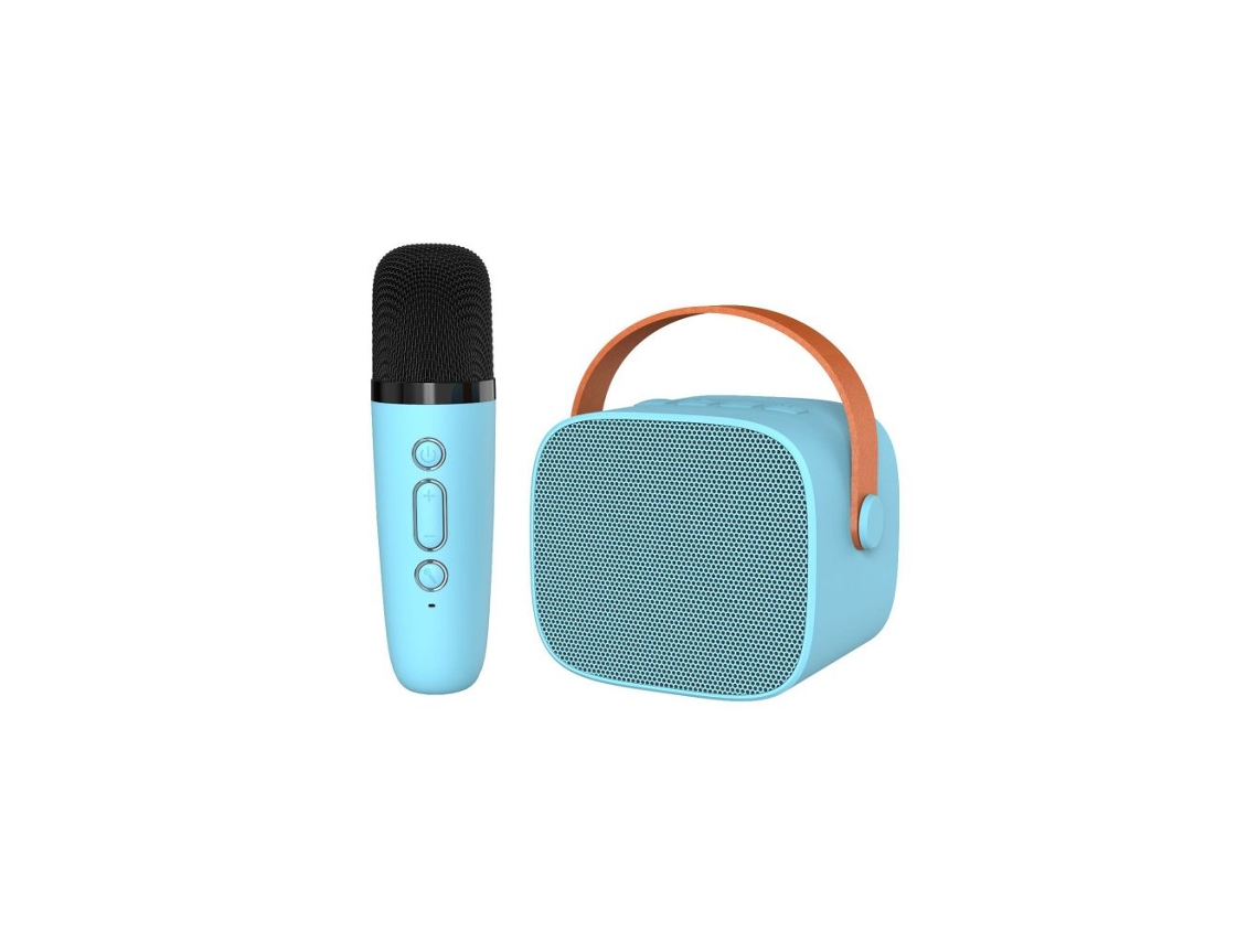 Sistema de karaoke portátil SSTRWGOOD con 1 micrófono en azul cielo