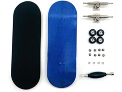 Tabla De Skate Para Dedos, 32 Mm De Ancho, Punta De Arce Profesional, Doble Rocker, Azul Mini