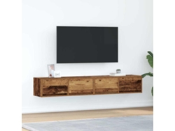 Muebles De Tv 2 Uds 80x31x25,5 Cm Madera Ingeniería Envejecida
