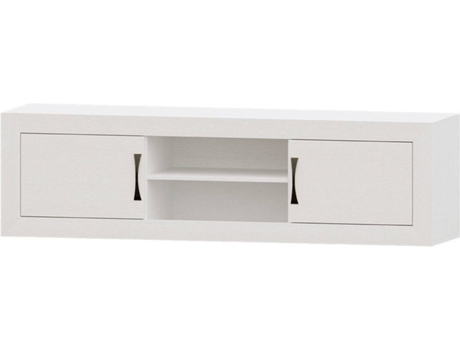 Mueble de TV MUEBLAM Niza (180x50x42 cm - Melamina - Blanco y Negro)