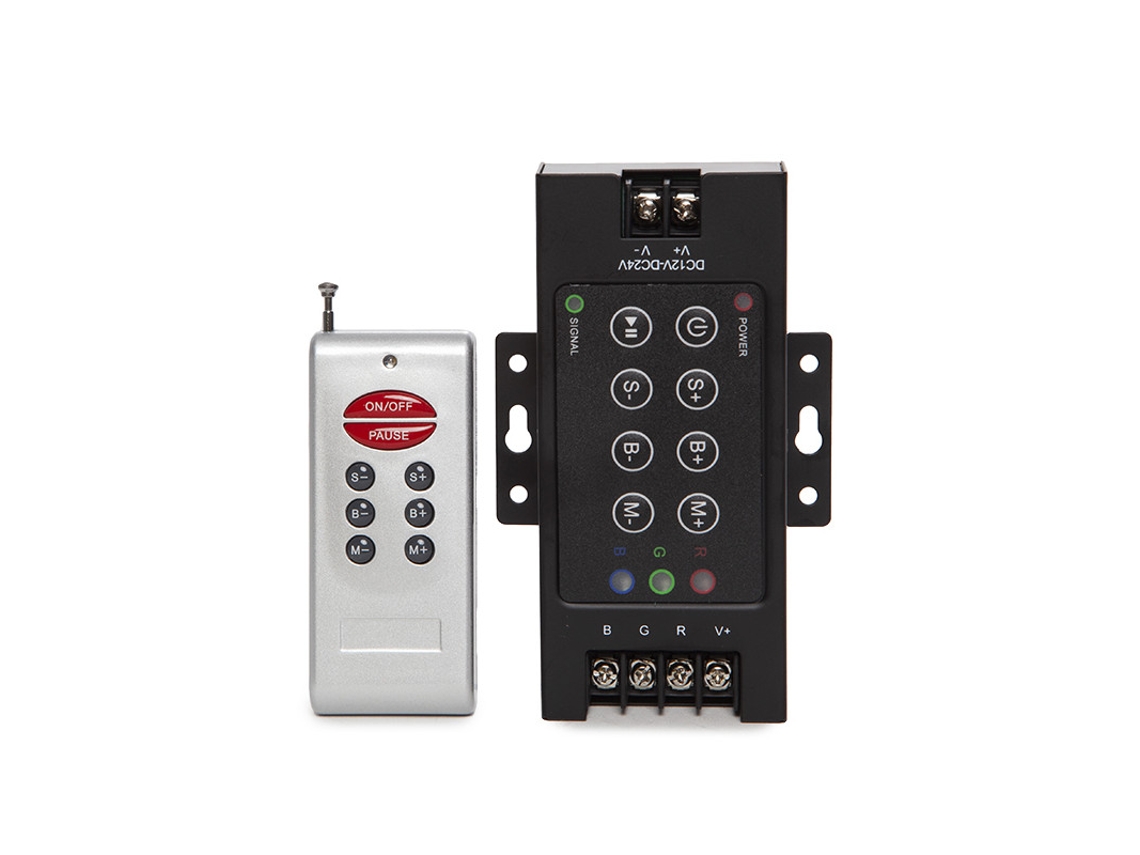 Controlador RGB Rf 24VDC - 576W Mando a Distancia