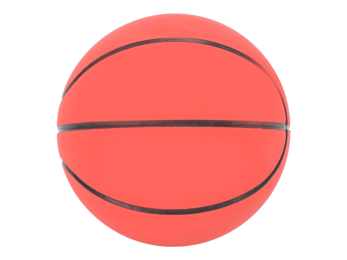 Pelota De Baloncesto De Goma Para Mascotas Y Para Aliviar El Estrés, Juguete Portátil, Adorno De Escritorio Rojo.