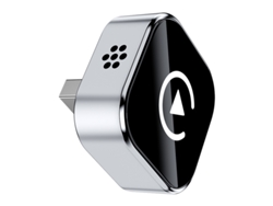 Adaptador inalámbrico 2 en 1 para CarPlay y Android Auto, Plug and Play, compatible con iPhone y Android (plata)