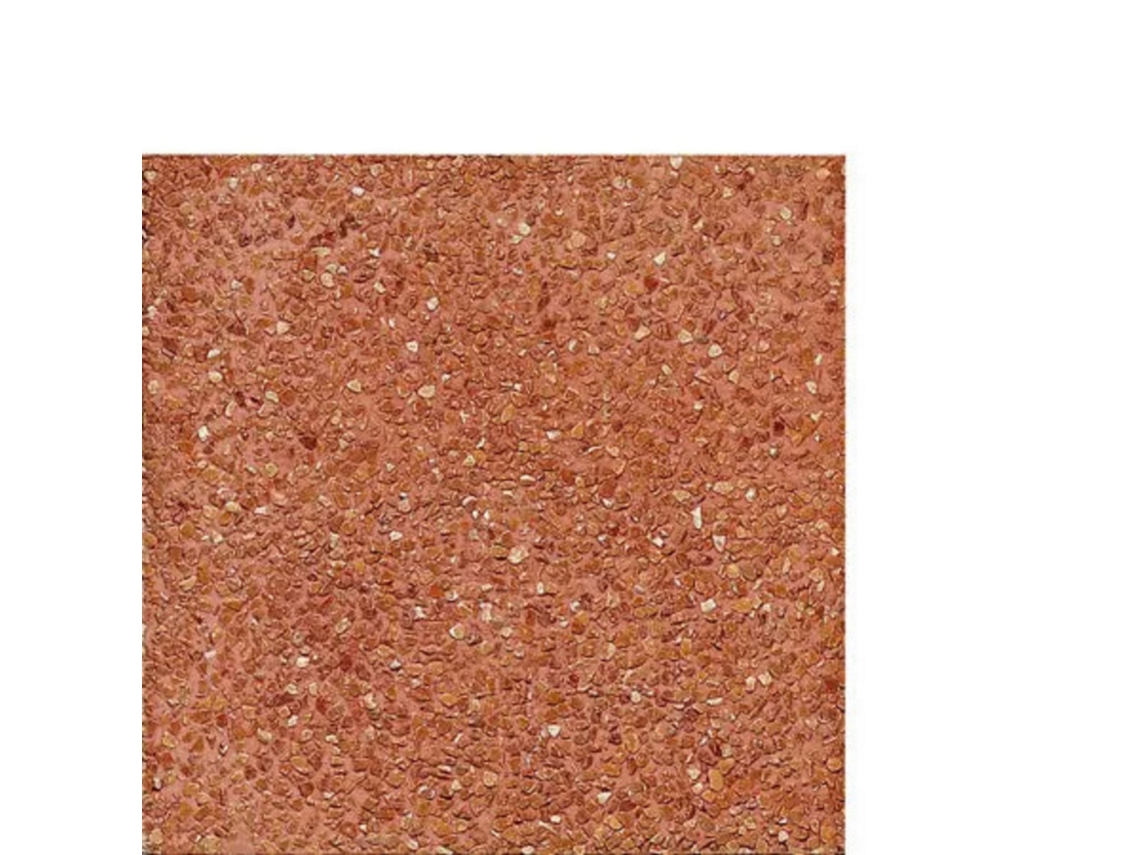 Terrazo De Grava Con Aristas Piedraviva Rojo / Pack 15 Un (2.40 M2) / 40x40x4 Cm - Piedra Mediana
