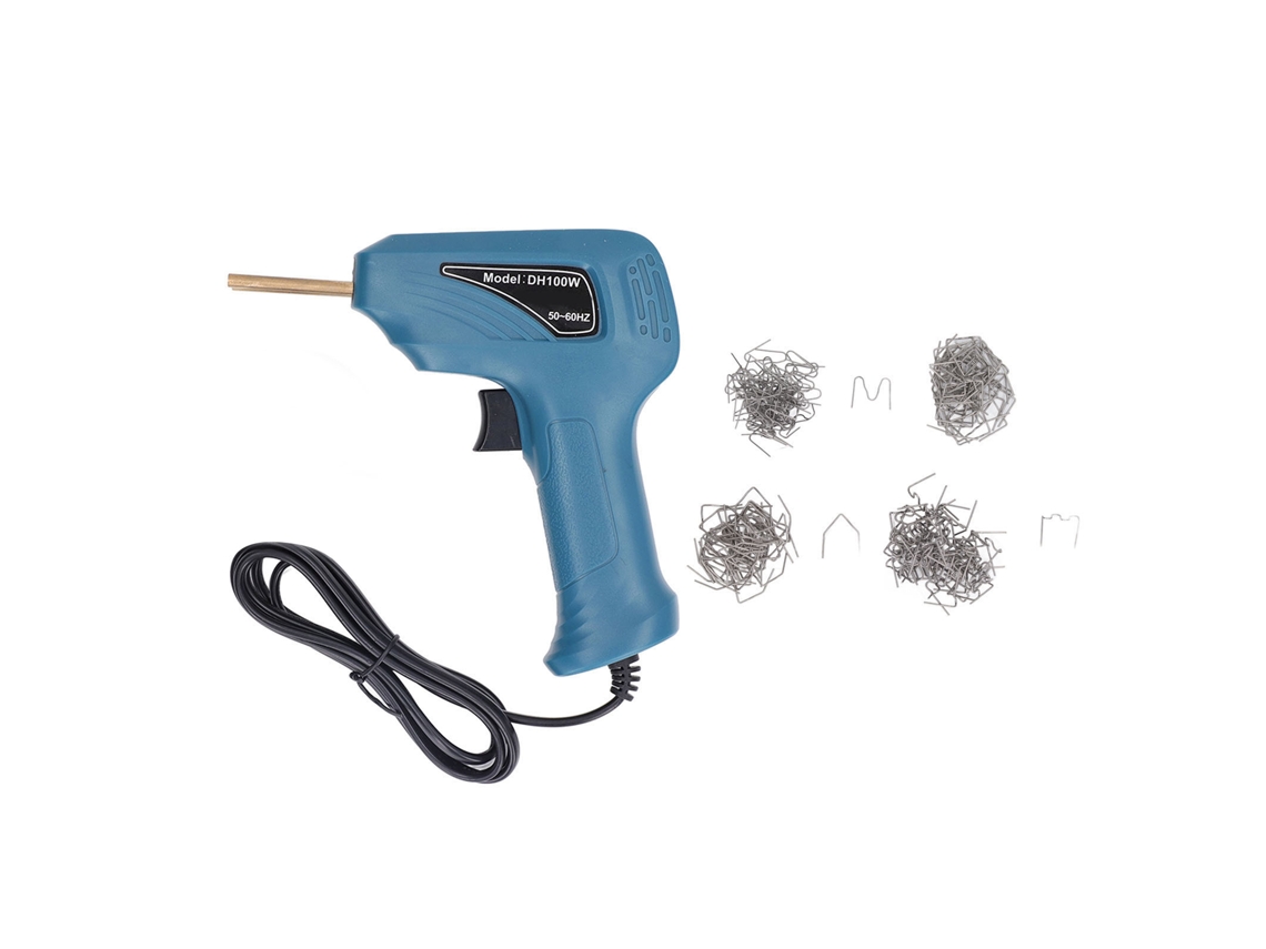 Pistola De Soldadura De Plástico Con Abrazadera, Kit De Reparación De Parachoques Robusto Y Práctico, 200-240 V, Enchufe Europeo, Color Cian.