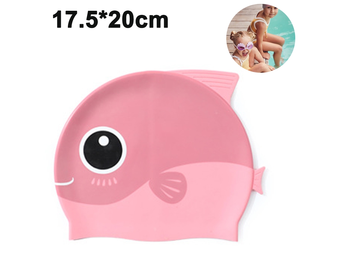 MEOIRUERY Gorra de Baño para Niños - 1 Unidad, de Silicona Divertida para Niñas y Niños, con Diseño de Tiburones y Pececillos