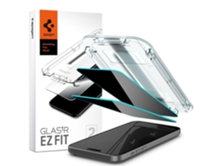 Spigen Glas.tr Ez Fit Privacy - Cristal templado para iPhone 15 Plus (2 filtros de privacidad)