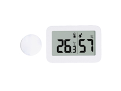 Termómetro Higrómetro Con Pantalla Lcd, Reloj, Fecha, Monitorización En Tiempo Real, Convertible ℉/℃.
