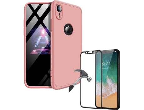 Carcasa y Protector iPhone XR Slim armor 360º Rosa
