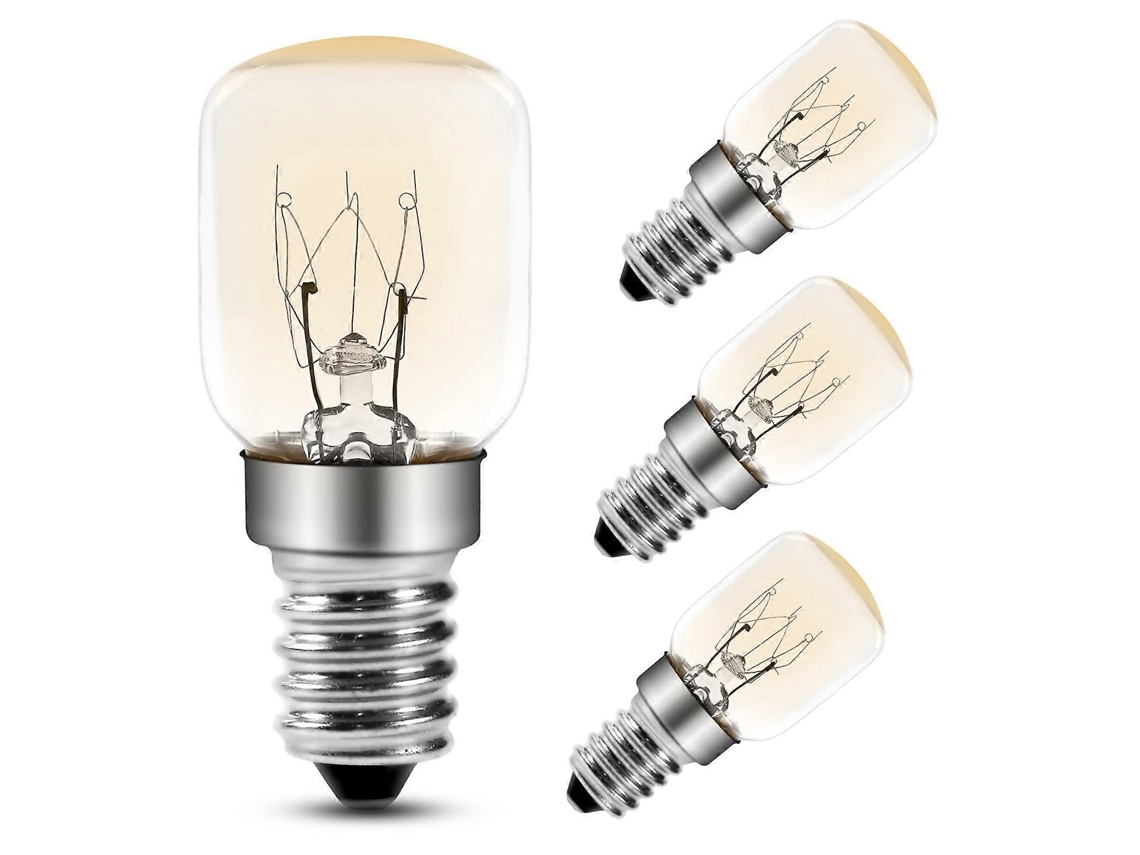 Rebe-bombilla Incandescente Horno 25w 300°c E14 T25 2700k Blanco Cálido Regulable Para Horno Microondas Lámpara Sal 4 Unidades