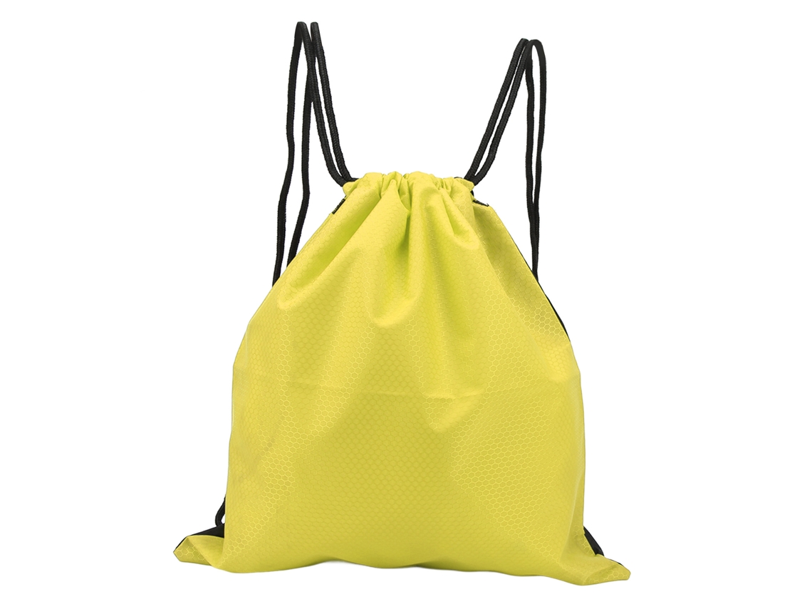 Mochila deportiva amarilla resistente al agua con cuerda