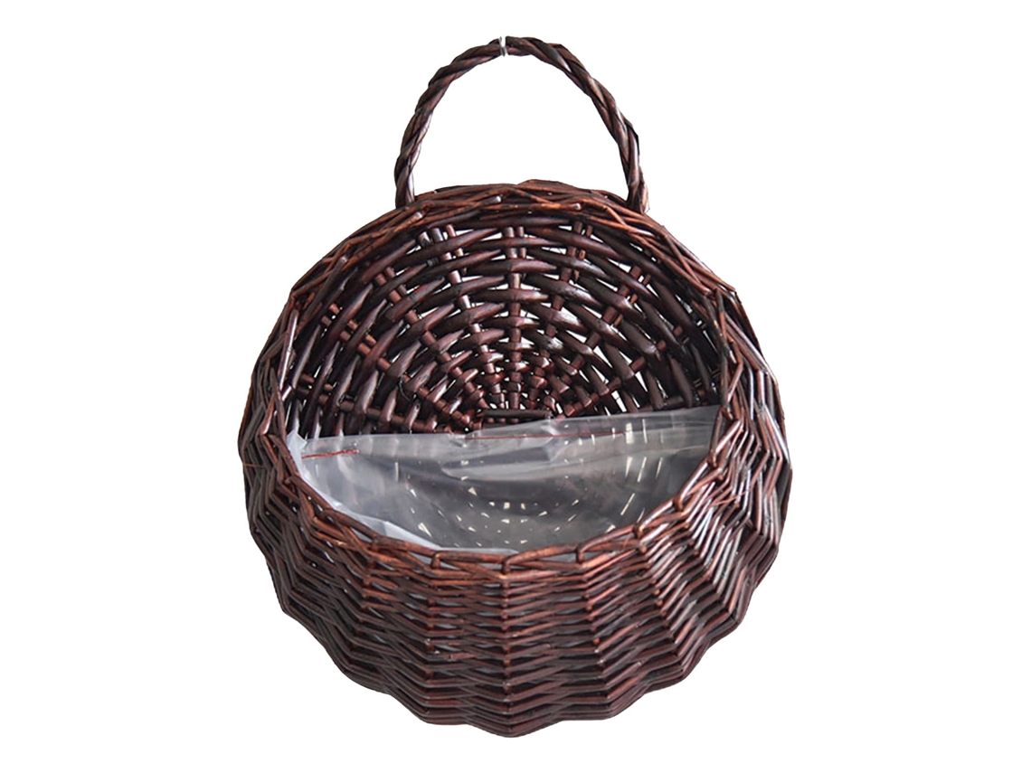 Maceta Colgante De Mimbre Para Jardín