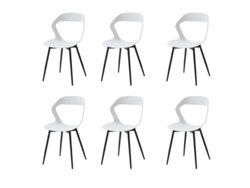 Sillas de comedor, diseño hueco, soporte para la espalda