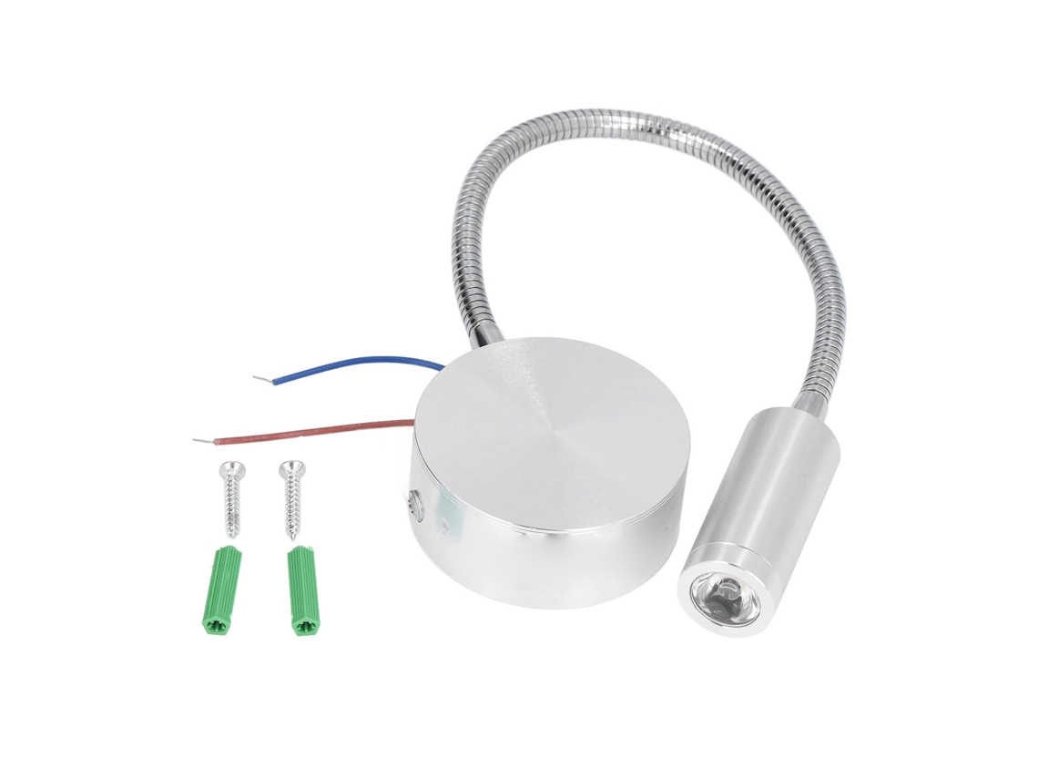 2026-foco Led 3w 4000k Con Cuello De Cisne Aluminio Luz De Trabajo Lectura Interior Oficina Escuela 85-265v
