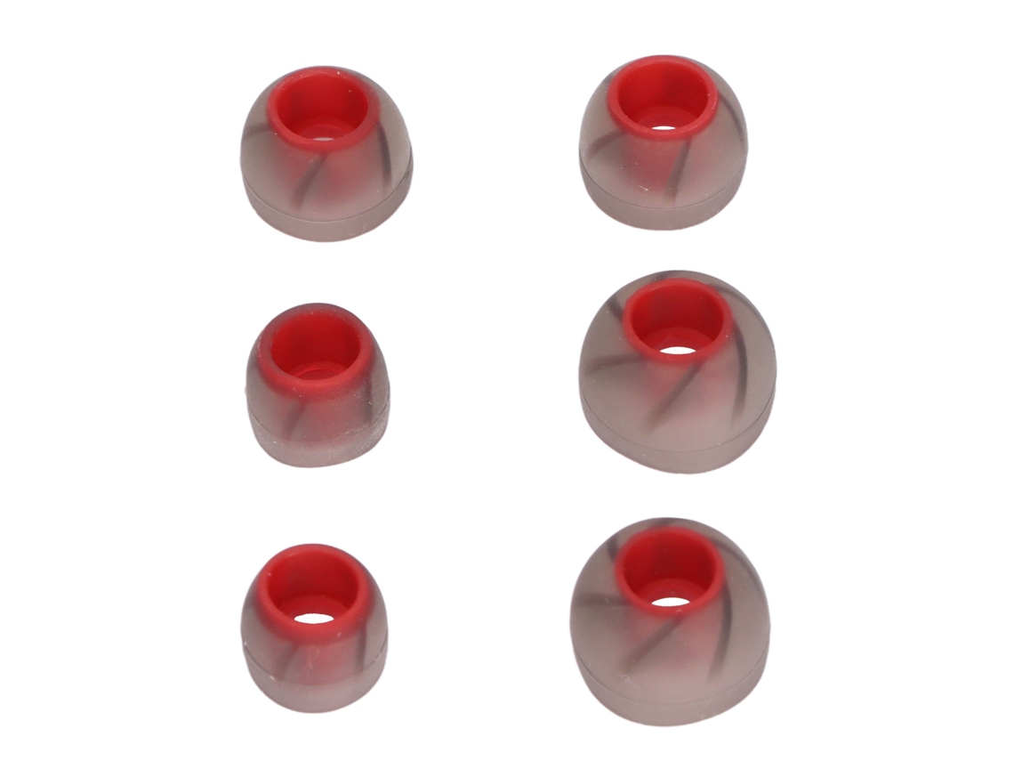 6 Puentes De Silicona Suave Para Oídos, Aislamiento De Ruido, 3 Tamaños Para Orificios De Sonido De 4,5 A 6,5 Mm, Color Gris Y Rojo.