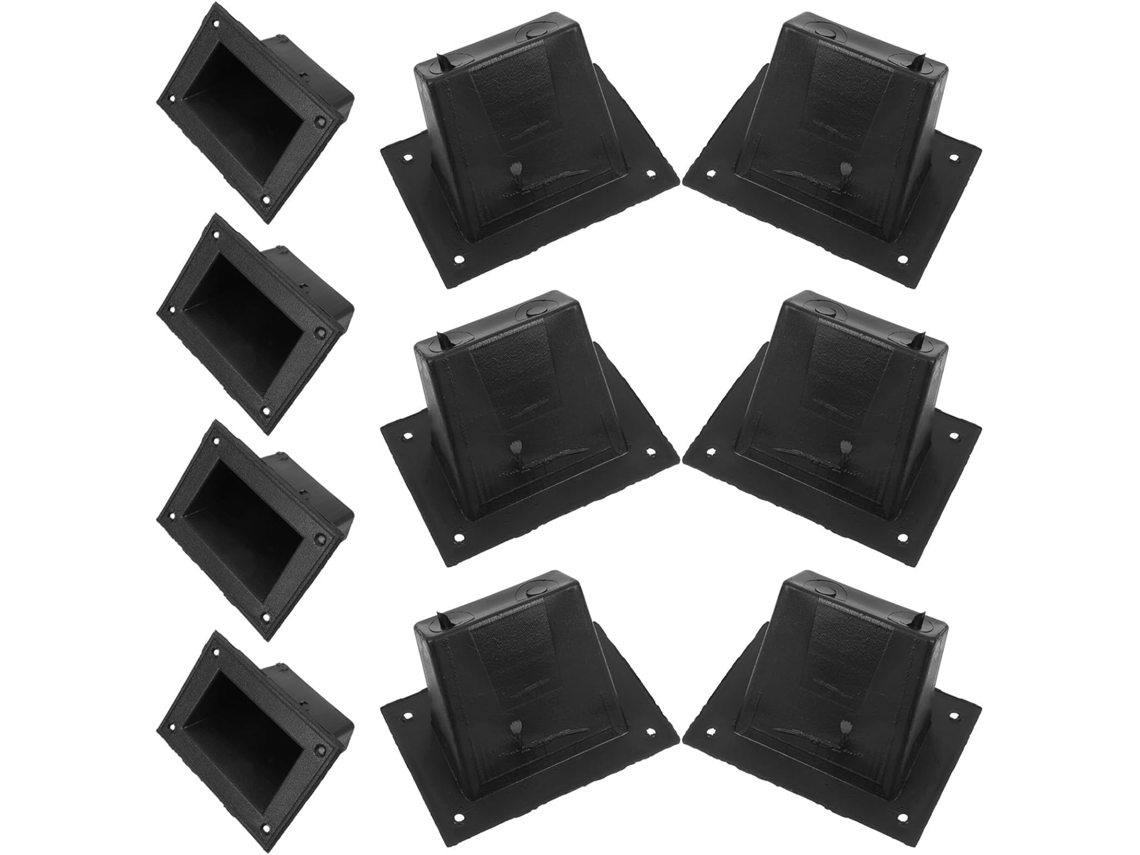 Altavoces Empotrados De Plástico Negro, 10 Asas, Accesorios Versátiles