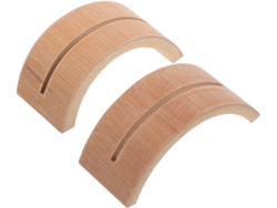 Soportes Redondos Bambú Estilo Retro Ventiladores Juego 2 Lisos Antideslizantes Semicircular Decoración Hogar