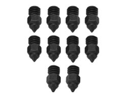 Kit de boquillas de acero templado para extrusor de extremo caliente de impresora 3D Ender 3 (0,2, 0,4, 0,6 y 0,8 mm, 10 unidades)