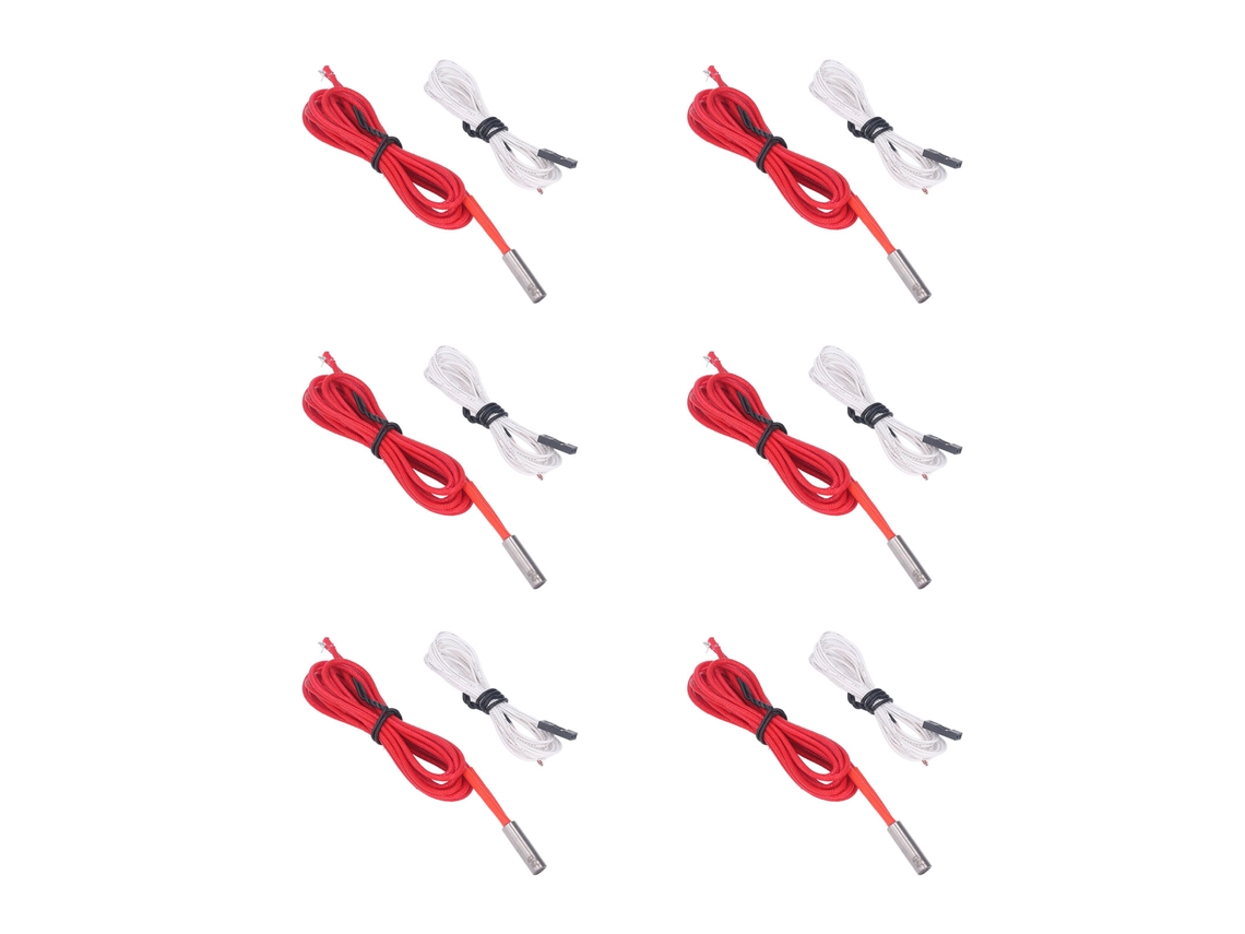 Kit Accesorios Hotend Impresora 3d 6 Tuberías Calefactoras 12v 40w Y 6 Termistores