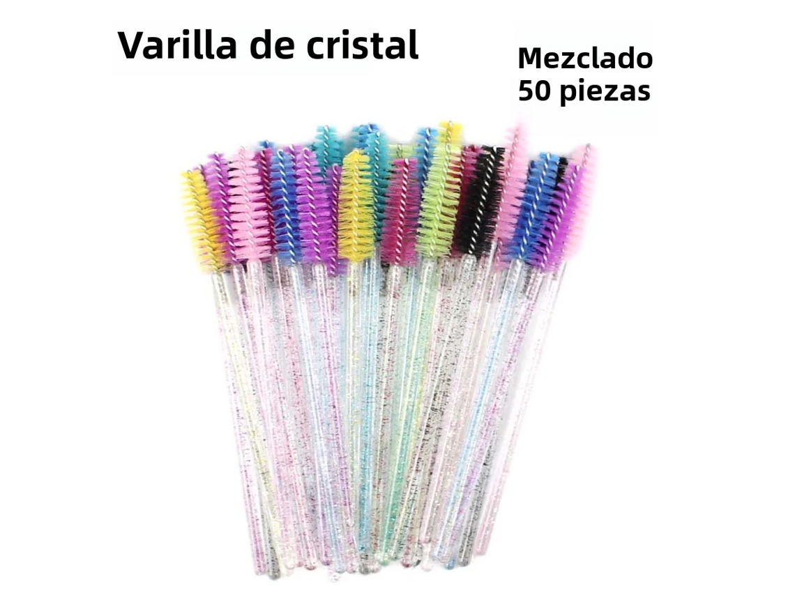 (color Mixto 1) 50 Cepillos De Cejas Desechables, Adecuados Para Extensiones De Pestañas, Rímel, Cepillos De Maquillaje, Etc.