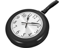 Té, Decoración, Reloj De Pared Silencioso De Acero Inoxidable Diseño Pan Decoración Ca