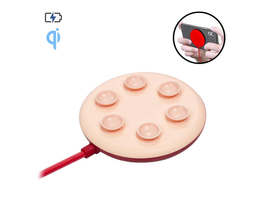 Cargador Rápido Qi 10w Con Ventosas.