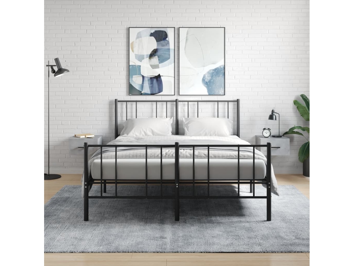 Mesitas de Noche Pared 2 Pzs 35X35X20 Cm Gris Cemento