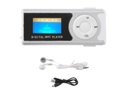 Reproductor De Música Mp3 Portátil Con Linterna Led Y Clip Deportivo, Mini Pantalla Lcd Plateada