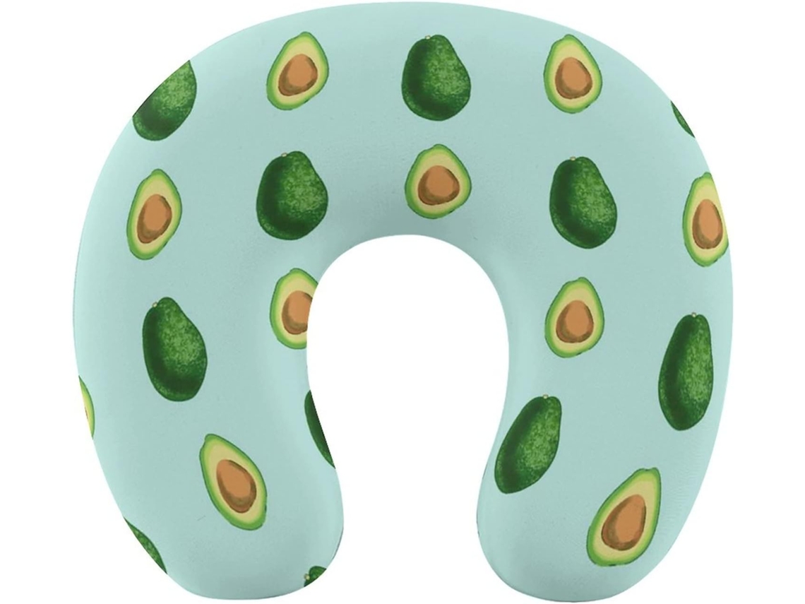 Almohada Viaje Verde Avokado, Espuma Viscoelástica Viscoelástica Fácil Relajación Cómodos Familia.brfácil