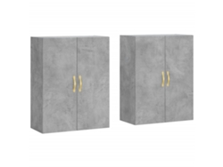Juego de 2 armarios de pared, gris cemento, 69,5 x 34 x 90 cm, MAISON EXCLUSIVE
