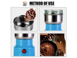 Molinillo De Café Eléctrico De Acero Inoxidable, Multiusos, Para Café, Hierbas, Especias Y Frutos Secos, Con Potente Motor.
