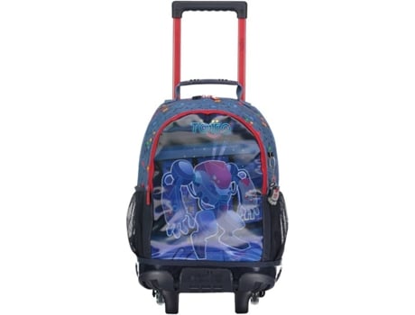 Mochila con Trolley TOTTO Atlas (Azul - Poliéster - 43 x 30 x 18 cm)