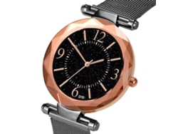 Reloj De Pulsera De Acero Negro Informal Para Hombre Y Mujer Zhoulianfa Lovers Con Brazalete De Cuarzo.