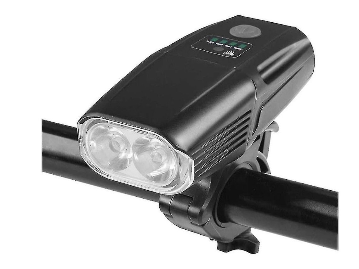 Conjunto Luz Bicicleta 6modos Pantalla/sensor Ipx8 Mtb/carretera Negra Yizhood
