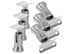 Soportes De Pasamanos De Acero Inoxidable Plateados, Paquete De 6 Piezas, Resistentes Y Duraderos.