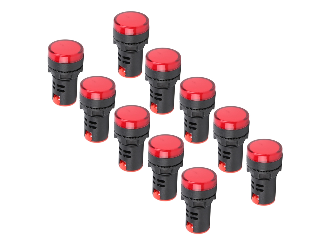 Luces de señalización LED rojas brillantes 220V CA AD16 22DS
