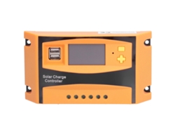 Controlador De Carga Solar Pwm Impermeable De 12v/24v Y 20a Con Pantalla Y Dos Puertos Usb.