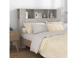 Mueble Cabecero Gris Hormigón 140x18,5x104,5 Cm